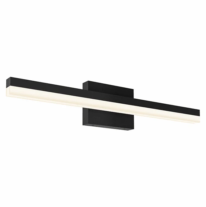 DALS Lighting LEDVAN003-CC-24BK Lyra Modern Black LED Bath Wall Sconce