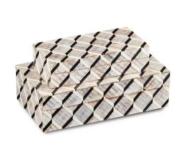 Derian Collection Box in Black/White/Natural (142|1200-0508)