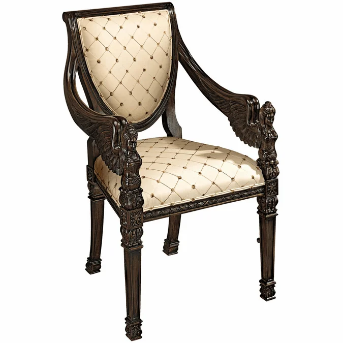 Design Toscano AF51292 Saint Gabriel Traditional Walnut Armchair
