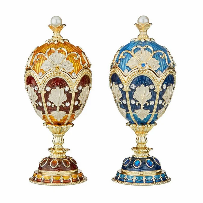 Design Toscano FH910761 Pavlousk Traditional Enameled Eggs (set of 2)