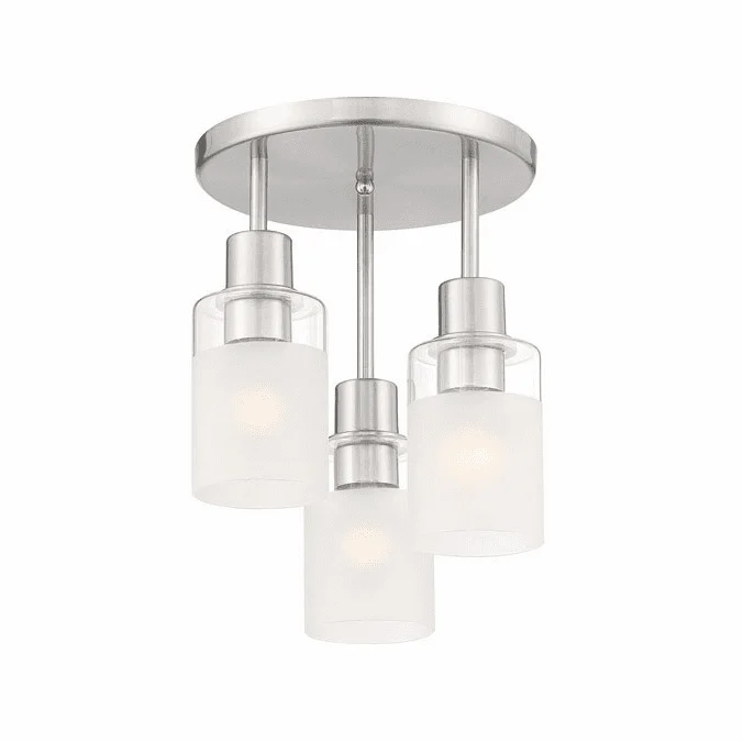 Designers Fountain D236M-SF-BN Cedar Lane Brushed Nickel Flush Mount Ceiling Light Fixture