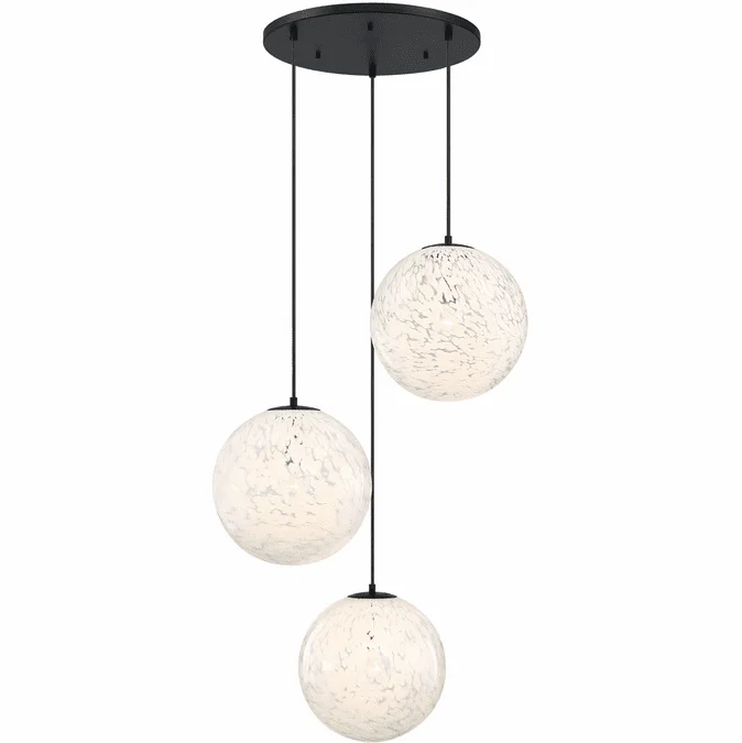 Designers Fountain D282M-3CHC-MB Circo Matte Black Multi Ceiling Pendant Light