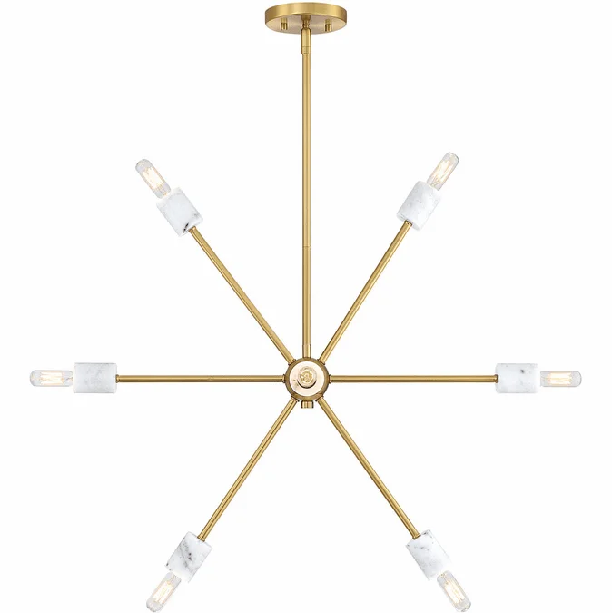 Designers Fountain D304C-8CH-BG Star Dust Contemporary Brushed Gold Multi Drop Lighting