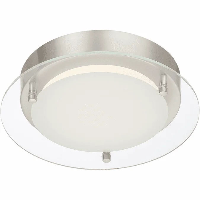 Designers Fountain LED1274-PN Deco Edge Contemporary Polished Nickel LED 9.5″ Flush Ceiling Light Fixture