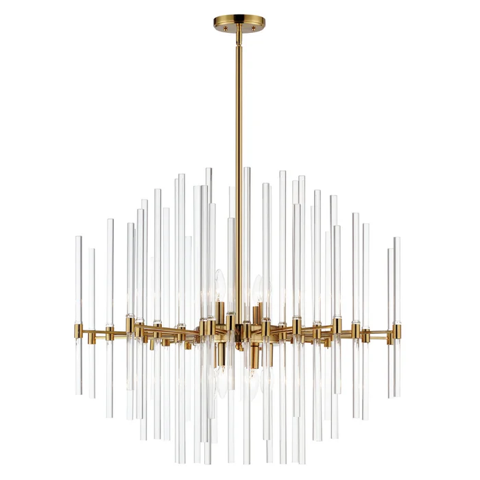 Divine Eight Light Chandelier in Heritage (16|38406CLHR)