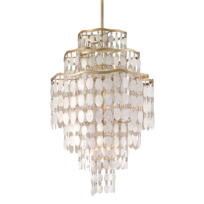 Dolce 12-Light Chandelier in Champagne Leaf 25L x 25W x 39H