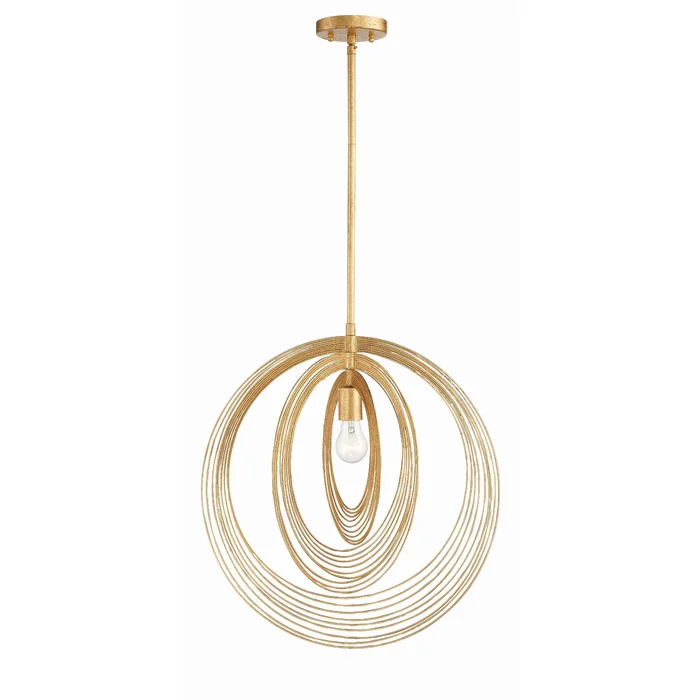 Doral 1 Light Renaissance Gold Pendant 20″W x 21″H x 2.5″D