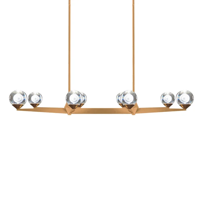 Double Bubble LED Chandelier in Aged Brass (281|PD-82044-AB)