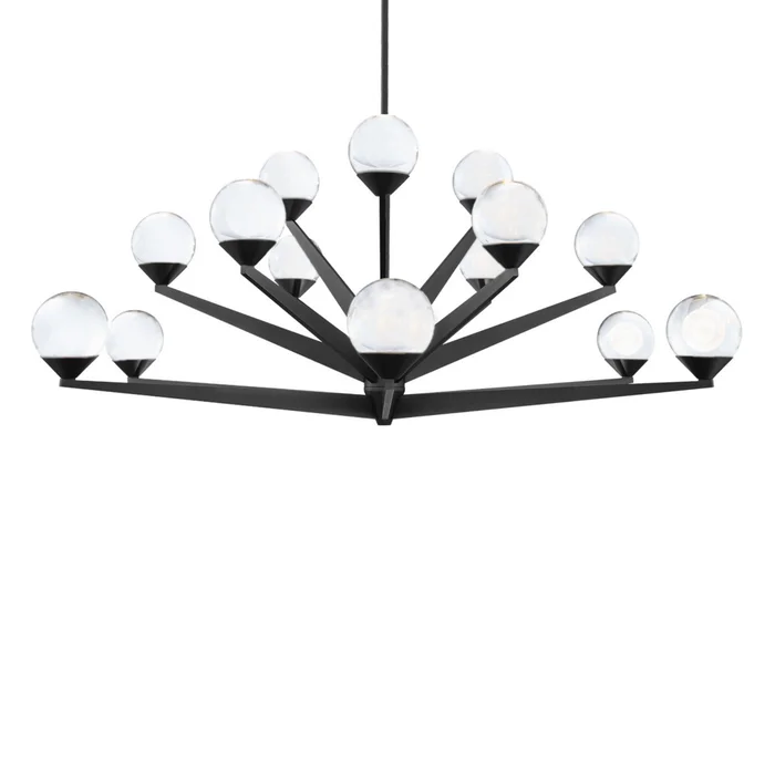 Double Bubble LED Chandelier in Black (281|PD-82042-BK)