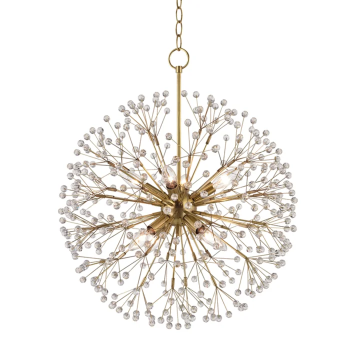Dunkirk 8-Light Chandelier in Aged Brass 20L x 20W x 24H