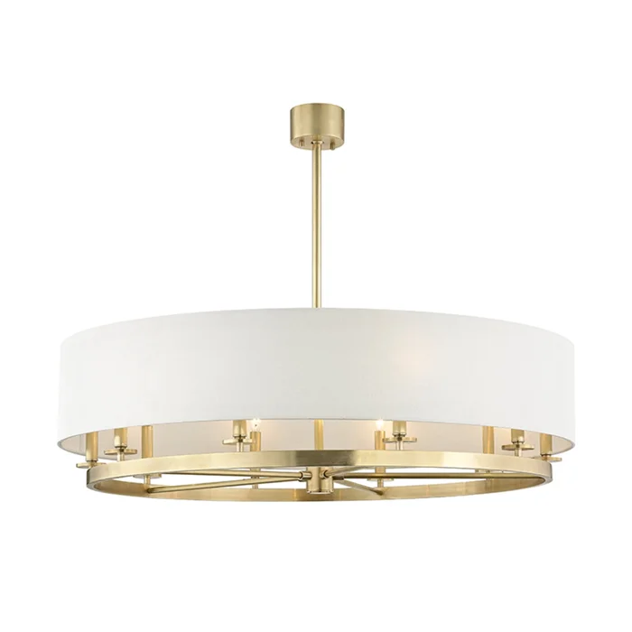 Durham 10-Light Chandelier in Aged Brass 42L x 42W x 14.5H