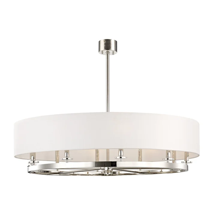 Durham 10-Light Chandelier in Polished Nickel 42L x 42W x 14.5H