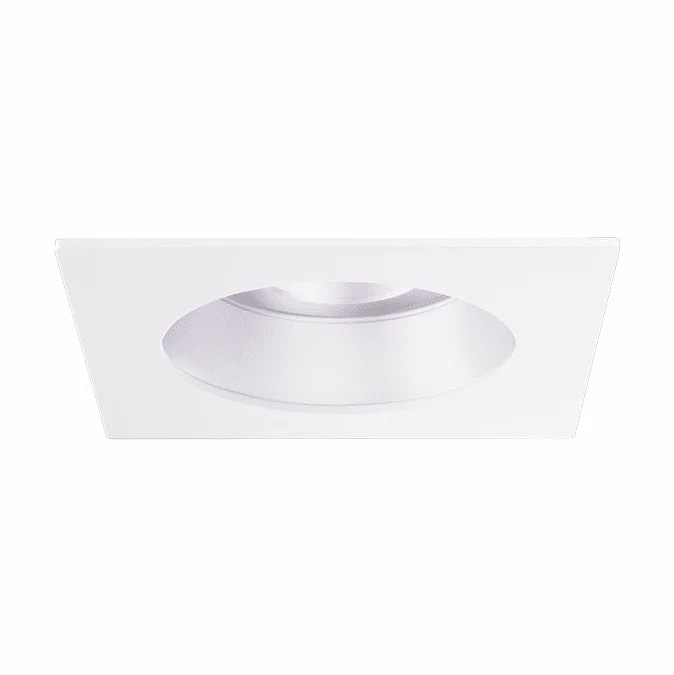 Elco EKCL3329H Pex Contemporary Haze w/ White Trim 3 Inch Canless Square Adjustable Gimbal Recessed Lighting