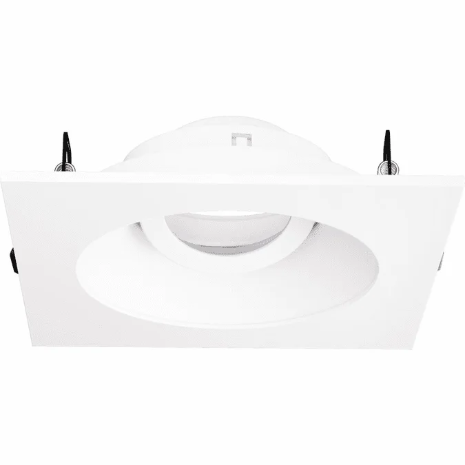 Elco EKCL4229W Pex Modern White 4 Inch Canless Square Adjustable Gimbal Can Light