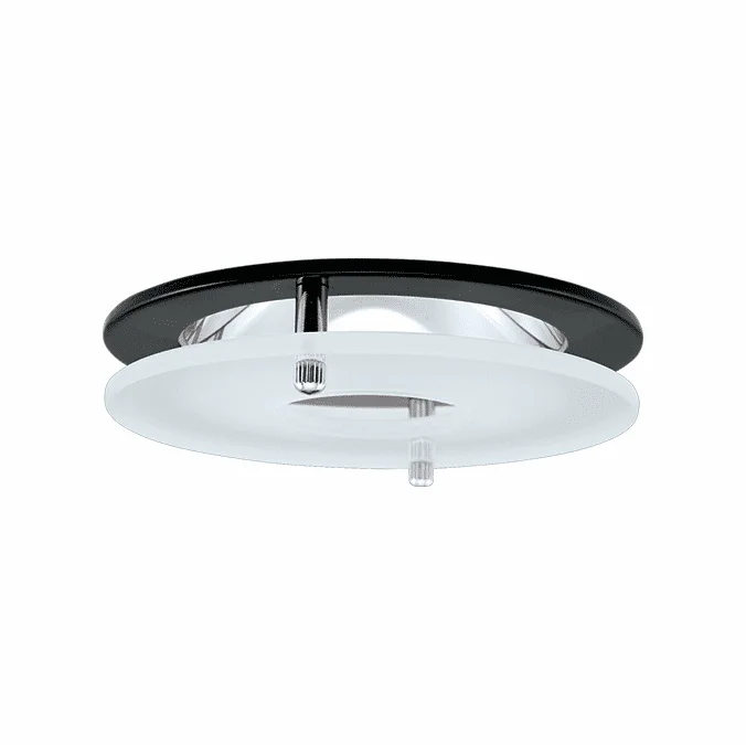 Elco EL1426B Modern Black 4″ Reflector Recessed Light With Suspended Frosted Glass