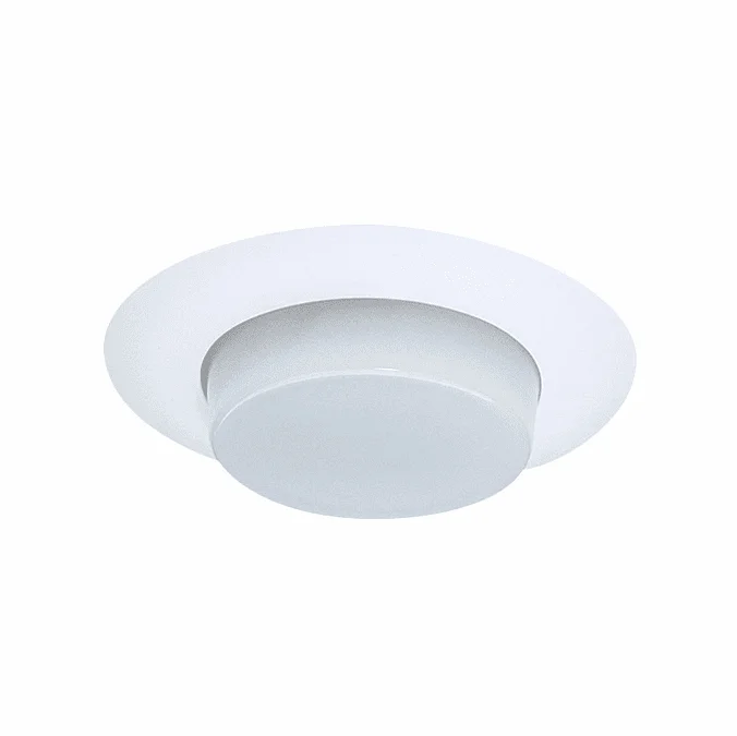 Elco EL16W Modern White Medium Base 6″ Down Lighting Drop Opal Shower Recess Light