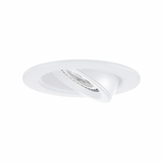Elco EL2688W Modern White Medium Base 3″ Halogen Line Voltage Die Cast Adjustable Pull Down Recessed Lighting
