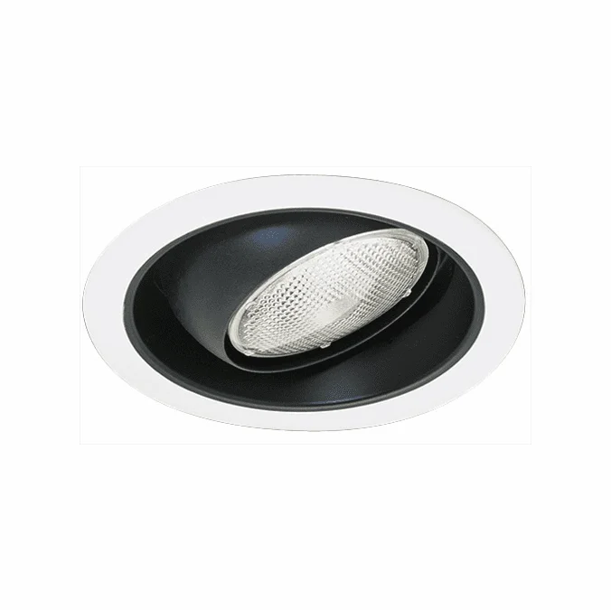 Elco EL419BW Contemporary Black with White Medium Base 6″ Recessed Light Reflector Eyeball Recess Light