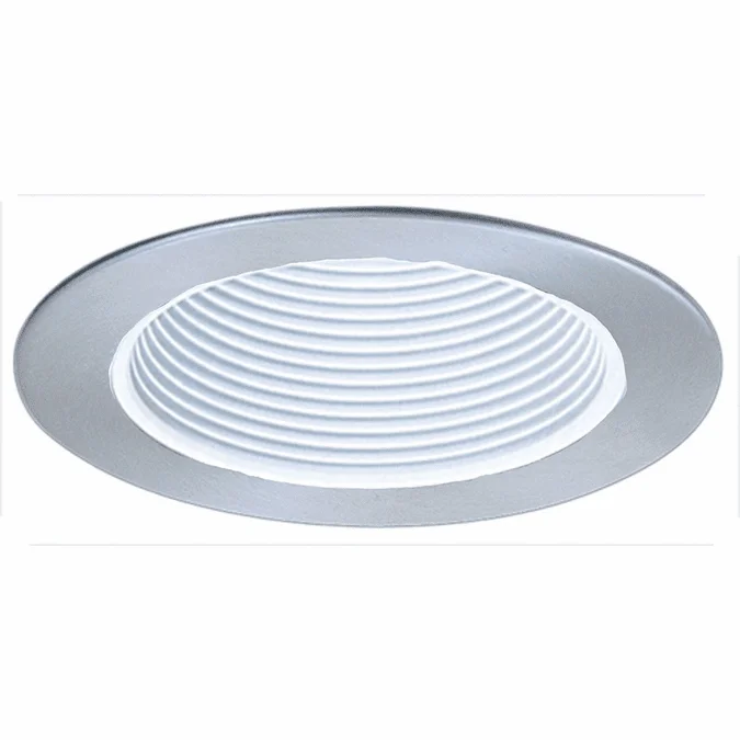 Elco EL993WN Contemporary White with Nickel Medium Base 4″ Phelonic Baffle Mini Recess Light