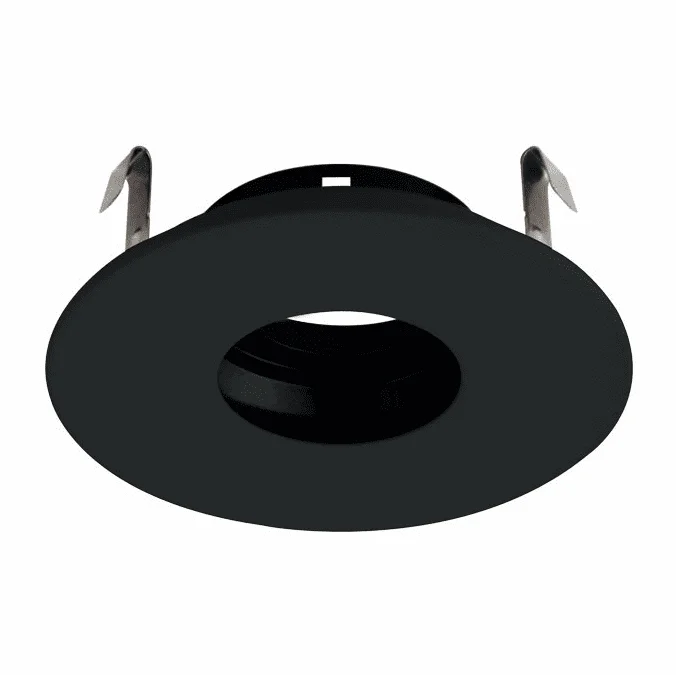 Elco ELK4127BB Pex Modern Ceiling Can Light All Black 4 Inch Round Adjustable Pinhole