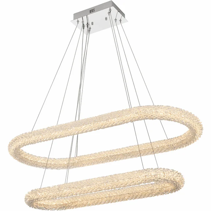 Elegant 3800G42L2C Bowen Chrome LED 42″ Kitchen Island Light