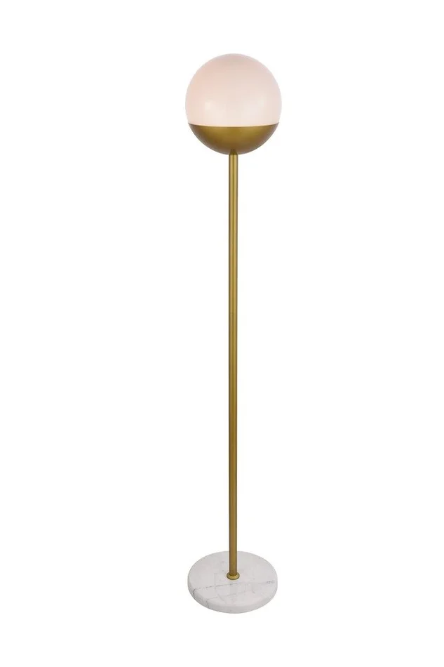 Elegant Eclipse 1-LT Brass Floor Lamp – LD6150BR