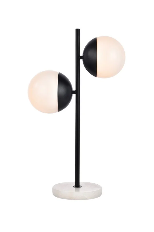 Elegant Eclipse 2-LT Black Table Lamp – LD6152BK