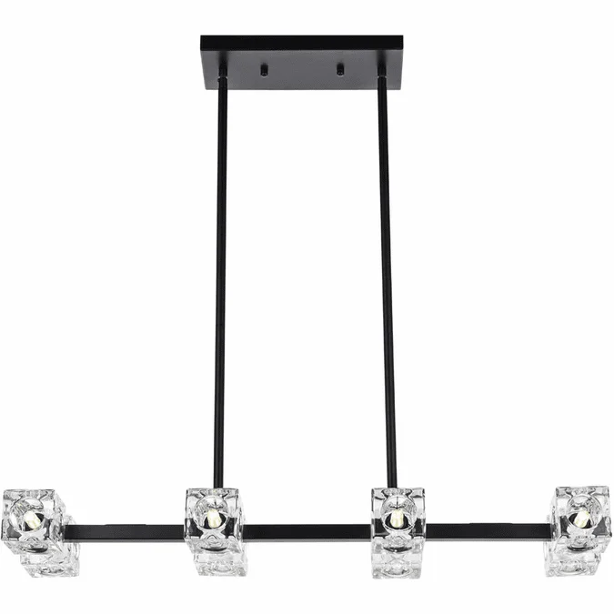 Elegant LD920D30BK Lyra Black Kitchen Island Light Fixture