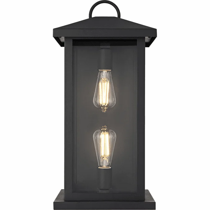 Elegant OD411W21BK Neil Modern Black Outdoor Wall Lamp