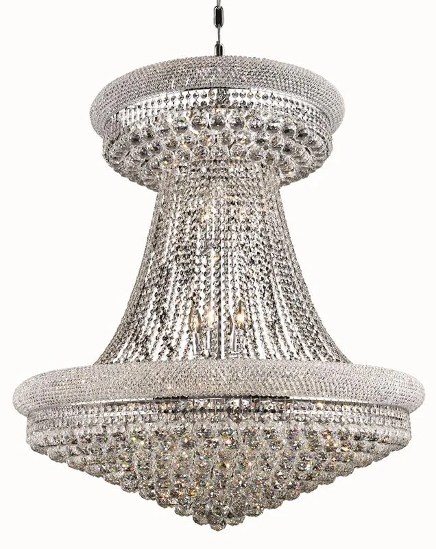 Elegant Primo 28-LT Chrome Chandelier Clear Royal Cut Crystal – V1800G36SC/RC