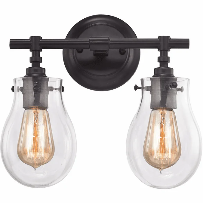 Elk Home Showroom 31931-2 Jaelyn Contemporary Oil Rubbed Bronze 2-Light Bathroom Wall Sconce