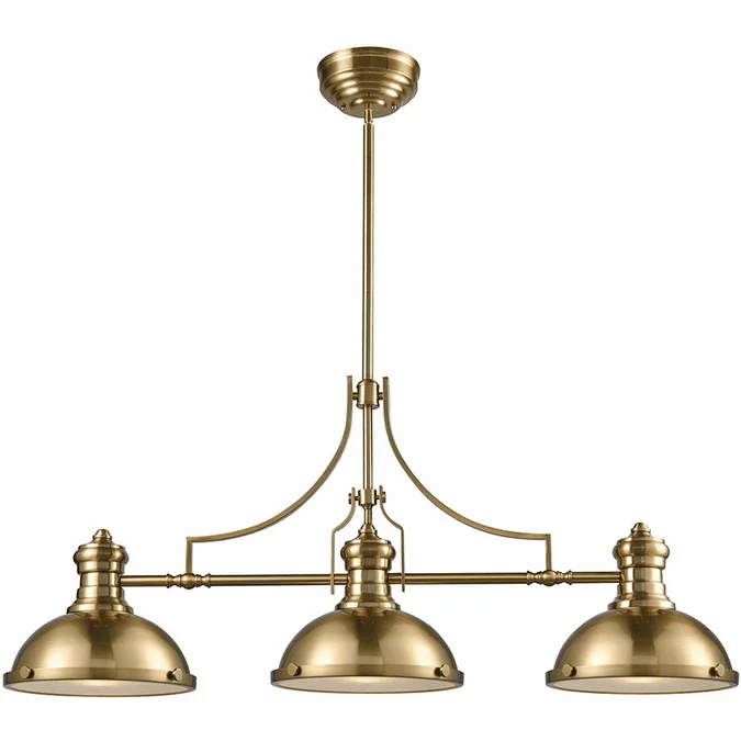 Elk Home Showroom 66595-3 Chadwick Satin Brass Island Lighting