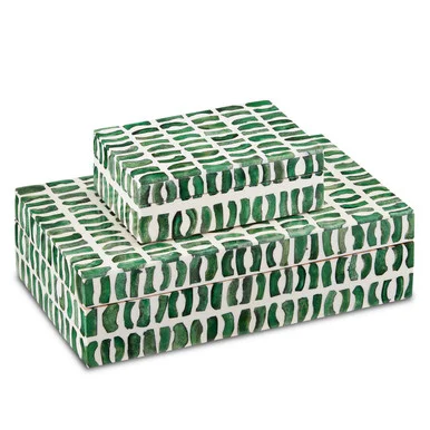 Emerald Box Set of 2 Box Set of 2 in Green/White (142|1200-0585)