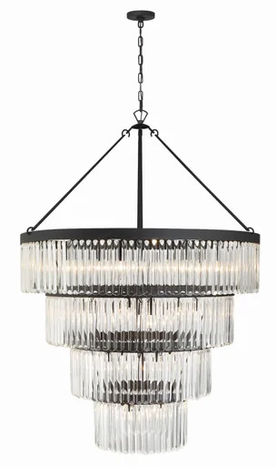 Emory 22 Light Chandelier in Black Forged (60|EMO-5409-BF)