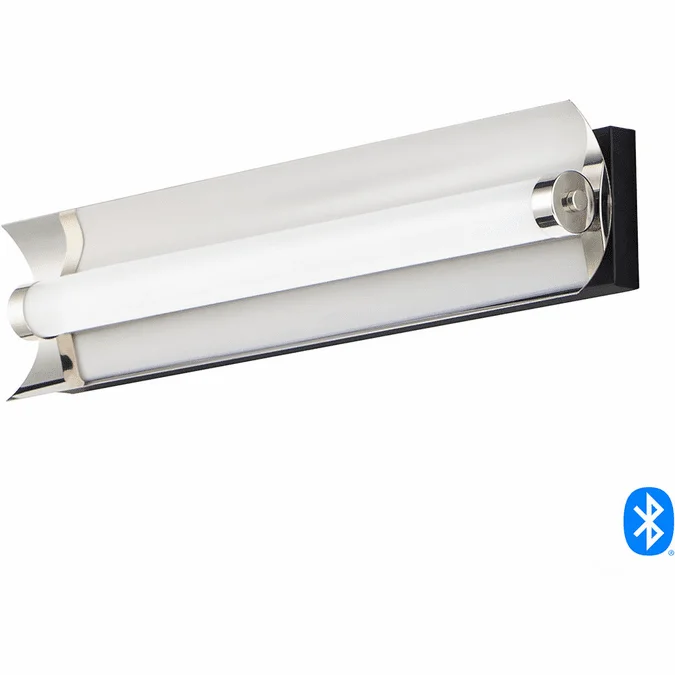 ET2 E25121-01BKPN Reflect Modern Black / Polished Nickel LED 24″ Bathroom Light Sconce