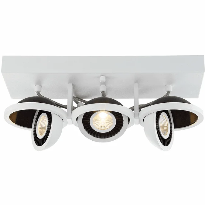 Eurofase 29488-018 Vision Contemporary White / Black LED Flush Ceiling Light Fixture
