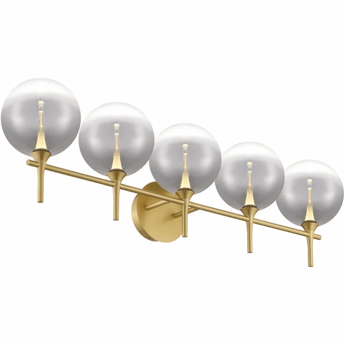 Eurofase 48919-029 Iissa Contemporary Gold LED 5-Light Vanity Light Fixture