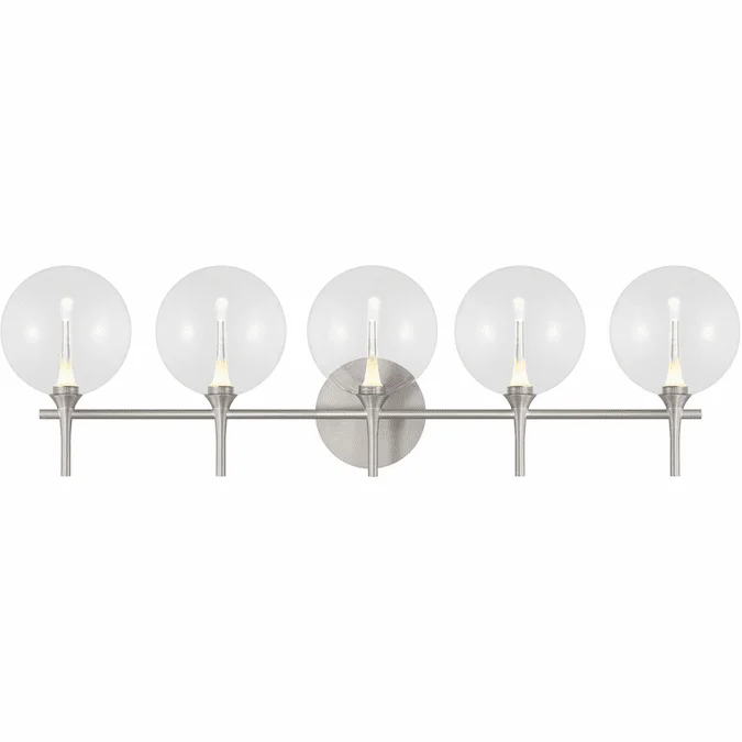 Eurofase 48920-018 Iissa Contemporary Nickel LED 5-Light Bathroom Lighting Fixture