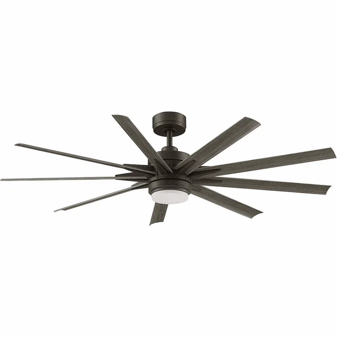 Fanimation MAD8152GRW Odyn Custom Matte Greige LED Interior / Exterior Home Ceiling Fan