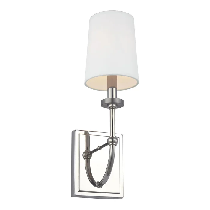 Feiss Stowe 1-LT Wall Sconce – Polished Nickel – WB1898PN