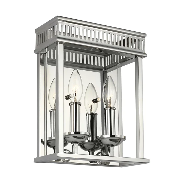 Feiss Woodruff 2-LT Wall Sconce – Polished Nickel – WB1891PN