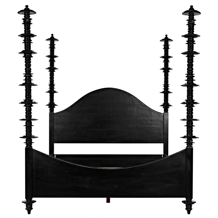 ferret bed, eastern king, hand rubbed black