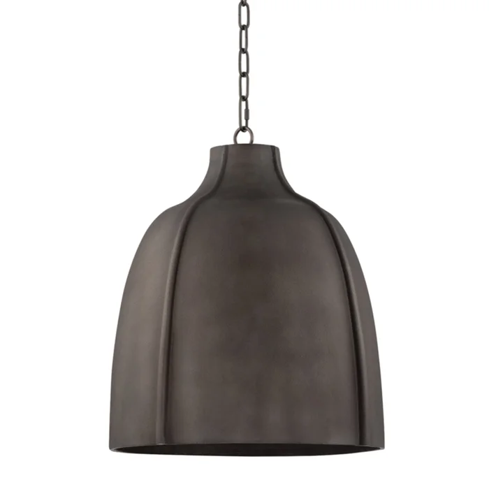 Flint Pendant 1-Light LED in Blackened Graphite 20L x 20W x 21H