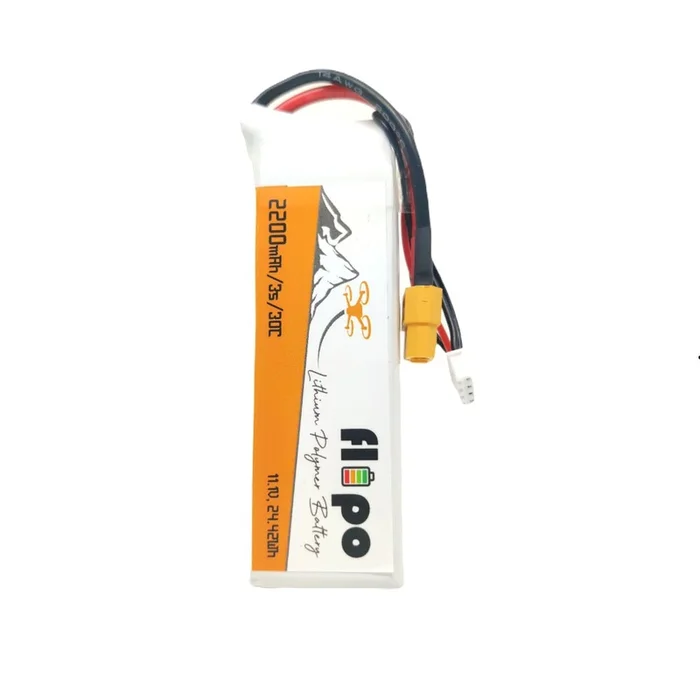Flipo 2200mAh 3S 30C/60C (11.1V) Lithium Polymer Battery Pack LIPO