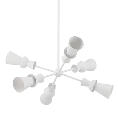 Florence Six Light Chandelier in Gesso White (67|F7906-GSW)