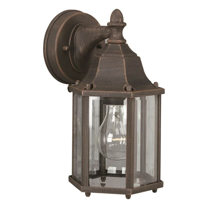 Forte 1-LT Cast Aluminum Outdoor Lantern – Painted Rust – 1742-01-28