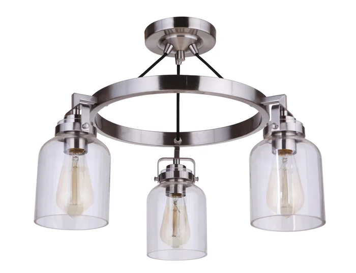 Foxwood Three Light Semi Flush Mount