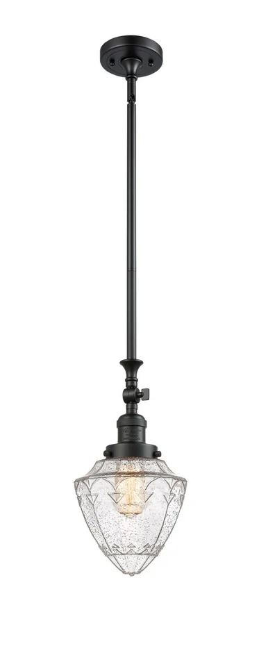 Franklin Restoration LED Mini Pendant in Matte Black (405|206-BK-G664-7-LED)