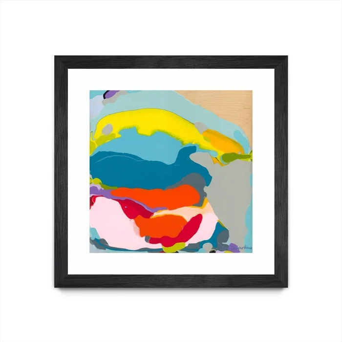 Free Falling Matted and Framed Black 30×30 Wall Art|uvre dart murale encadre noire et mate Free Falling 30×30