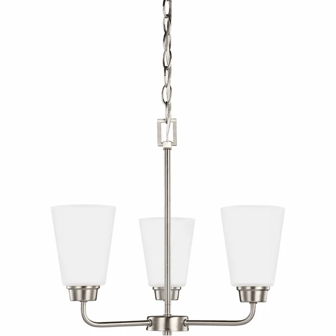 Generation Lighting 3115203-962 Kerrville Brushed Nickel 18″ Mini Ceiling Chandelier